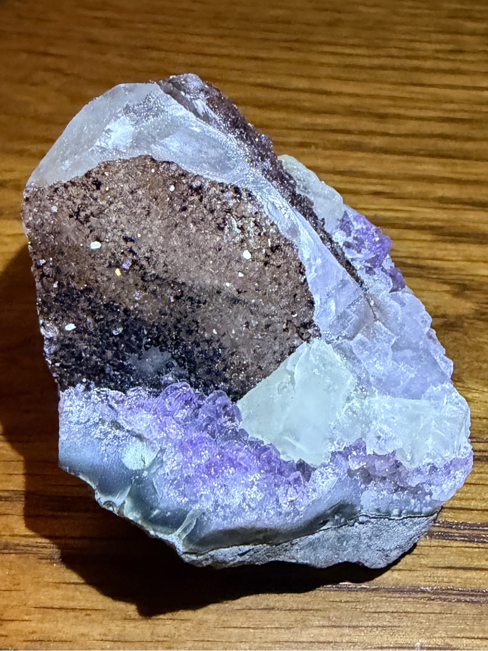 2.1in Calcite Amethyst and Muscovite - Brazil - Picture 2 of 5